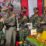 Pemotongan tumpeng HUT Brimob ke-76 di Mako Brimob Den B Polda Papua Timika.