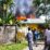 Rumah warga Kebun Siri Timika yang terbakar.