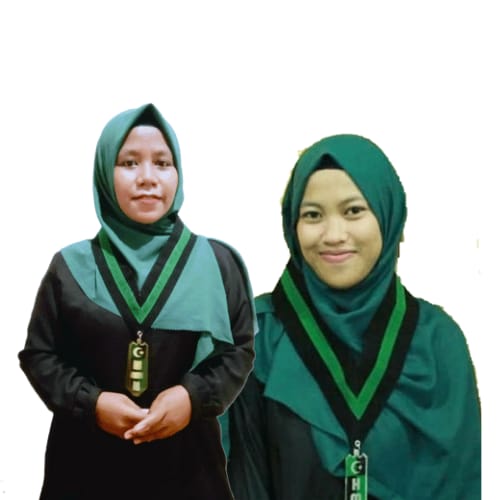 Ketua Bidang Pemberdayaan Perempuan Siti Hartina Rumbia (kiri) dan Sekretaris Umum Mentari Putri Yasinta (kanan)