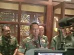 Panglima TNI Jenderal Andika Perkasa saat jumpa pers di RPH.