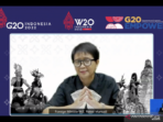 Tangkapan layar Menteri Luar Negeri RI Retno Marsudi dalam 'G2