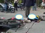 Pengendara terkapar dalam tabrakan di Jln Cenderawasih.