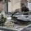 Petugas polisi Ukraina memeriksa sisa-sisa rudal yang jatuh di jalan, setelah Presiden Rusia Vladimir Putin mengizinkan operasi militer di Ukraina timur, di Kiev, Ukraina, 24 Februari 2022.