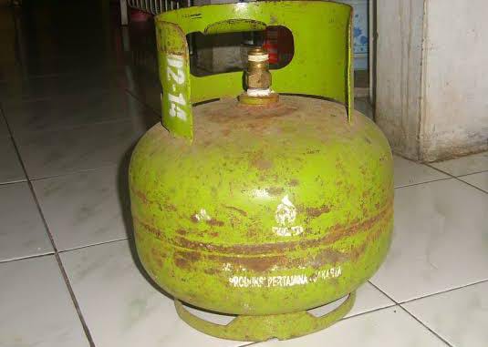 Ilustrasi tabung gas bekas