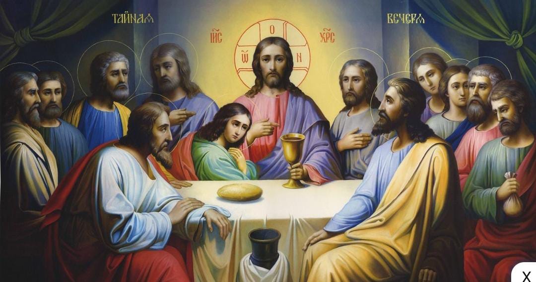Perjamuan terakhir Yesus bersama muridnya.