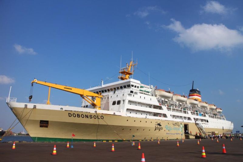 Kapal Dobonsolo yang disiapkan PT Pelni untuk mendukung program mudik gratis Kementerian Perhubungan