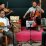 Pegiat seni dan sastra di Lombok, Ary Juliyant dan Abeng (seniman), serta musisi violin Ranto dan Budi, memainkan musikalisasi puisi karya Umbu Landu Paranggi berjudul "Upacara 22" di Halaman Belakang ANTARA NTB di Mataram, Jumat (1/4/2022).