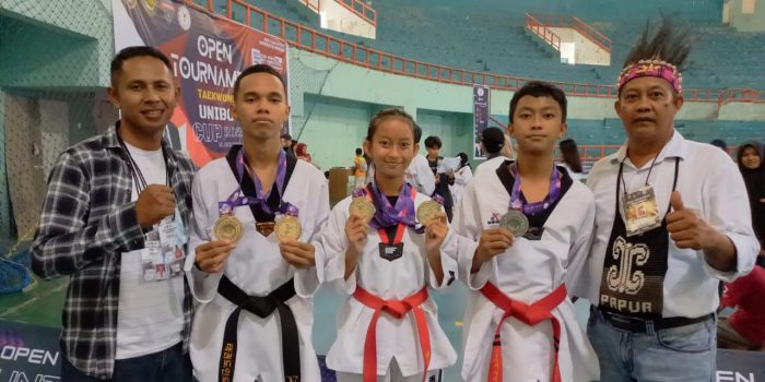 Kembali Harumkan Nama Kabupaten Mimika, Taekwondo Timika Sabet Medali di Kejuaraan Unibos Makassar