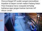 Nekat, Pria Bercelana Pendek Putih Terekam CCTV Rampas Handphone di Depan RM Padang Saiyo Jalan Yos Sudarso Timika