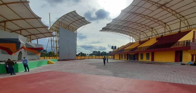 Venue PON Panjat Tebing di Timika