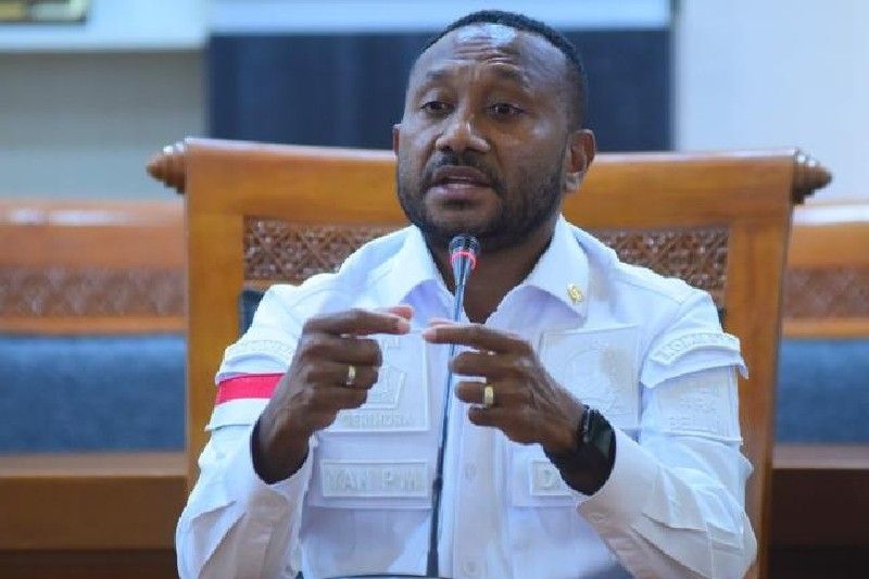 Anggota DPR RI asal Papua dari Partai Gerindra Yan Permenas Mandenas