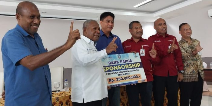 Sponsori PORKAB II Kabupaten Jayapura, Bank Papua Gelontorkan Dana Rp. 250 Juta