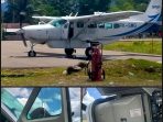Pesawat Sam Air Diberondong 15 Kali Tembakan di Bandara Kenyam, Ban Depan dan Tangki Bahan Bakar Bocor