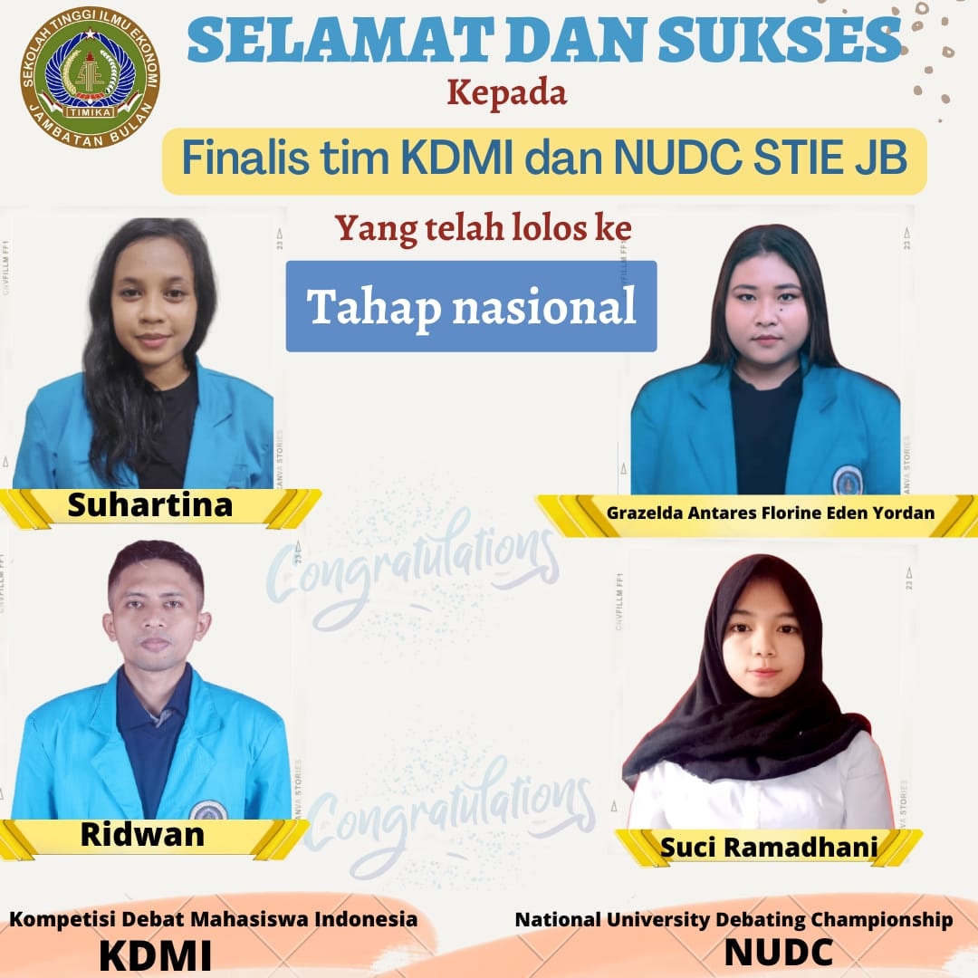 Finalis Tim KDMI dan NUDC STIE JB TIMIKA