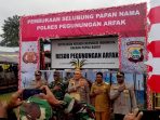 Kunjungi Pegunungan Arfak, Kapolda Papua Barat Buka Selubung Papan Nama Polres