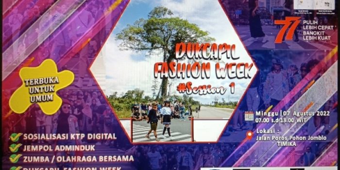 Gelar Citayam Fashion Week Ala Timika, Disdukcapil Mimika Ubah Jalanan di Area Pohon Jomblo Jadi Catwalk