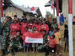 Warga Pegunungan Bintang Papua Diajak Meriahkan HUT RI,Koramil Oksibil Bantu Sembako Warga Epsiding