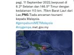 Gempa Magnitude 7,5 Hantam Papua Nugini, BMKG Ingatkan Sejumlah Wilayah di Papua