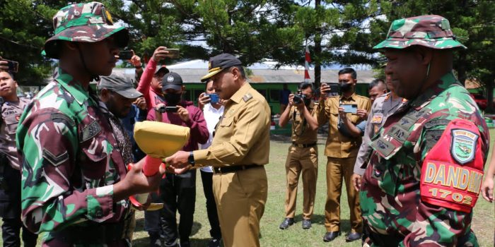 150 Personil Kodim 1702/JWY Ikuti TMMD Ke-115 di Distrik Tailarek, Target Bangun Dua Unit Rumah Warga dan Satu Gudang Desa