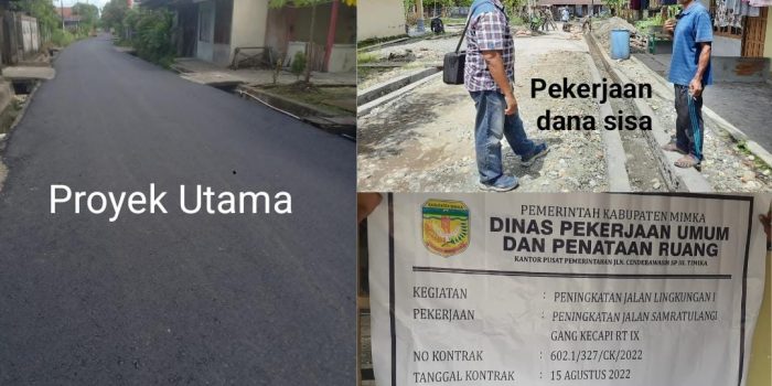 Proyek Gang Kecapi Inauga Timika Menuai Polemik, Kadis PUPR Mimika : Sebenarnya Itu Dana Sisa Proyek Pengaspalan