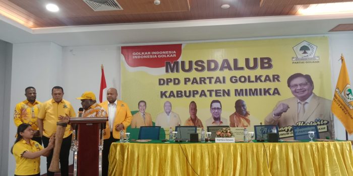 Jabat Plt. Ketua DPD Partai Golkar Mimika, Jansen Tinal Laksanakan Musdalub