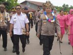 Jabat Kapolres Mappi, Kompol Yustinus Kadang Tiba di Kepi, Disambut Penjabat Bupati dan Jajaran Forkopimda