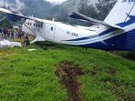 Pesawat Sam Air yang Tergelincir di Bandara Boega Puncak Bawa Muatan Seberat 689 Kilogram