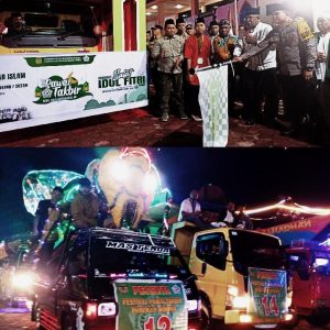 Lepas Peserta Pawai Takbiran, Plt Bupati Mimika Harap Iman Umat Muslim Semakin Kokoh, Tidak Hanya Seremoni Belaka