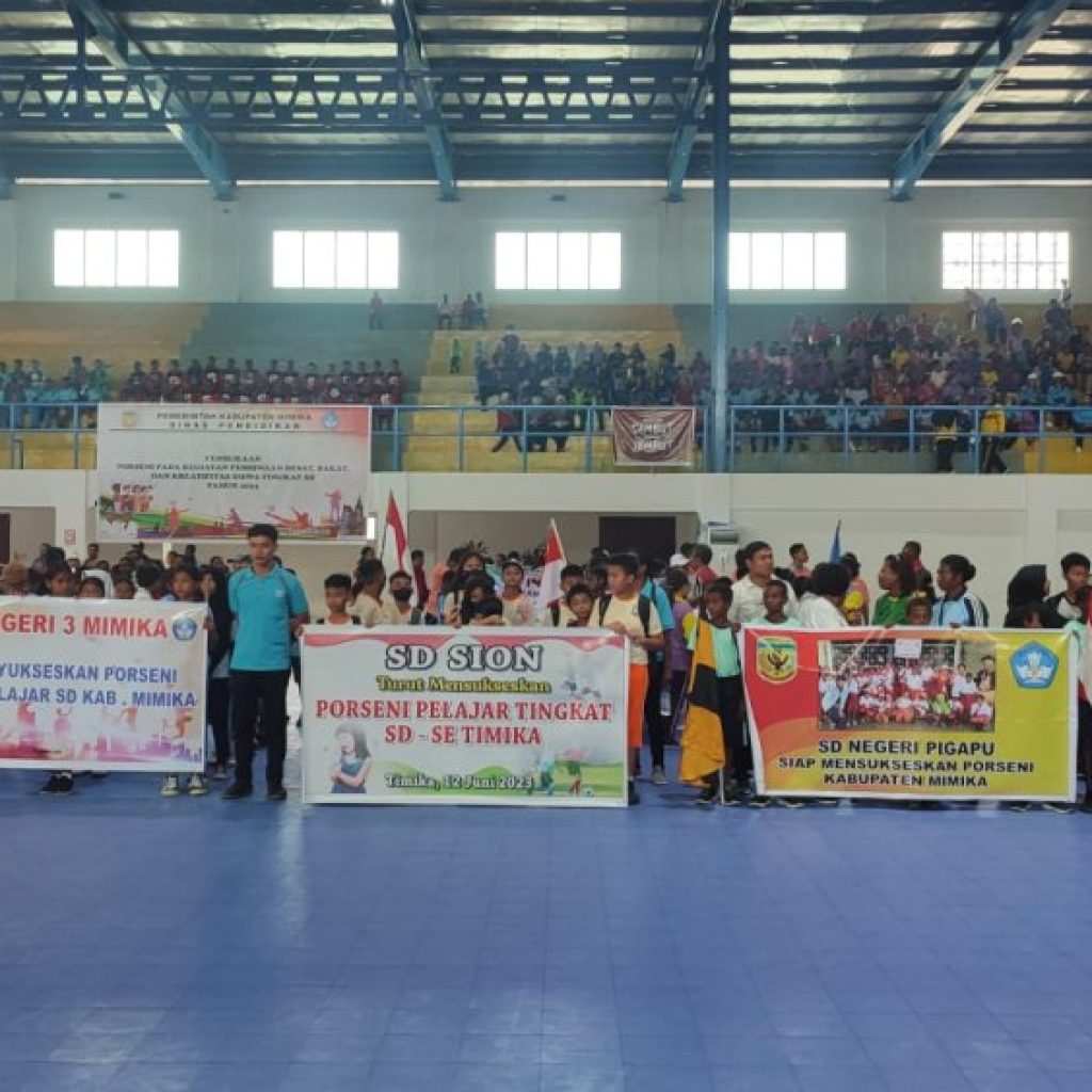 Parade foto : Pembukaan Porseni 2023 Tingkat SD SeKabupaten Mimika