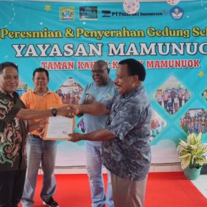 Gedung TK Senilai Rp 1,3 Miliar Diserahkan PT Freeport Indonesia Untuk Warga Kampung Utikini Baru