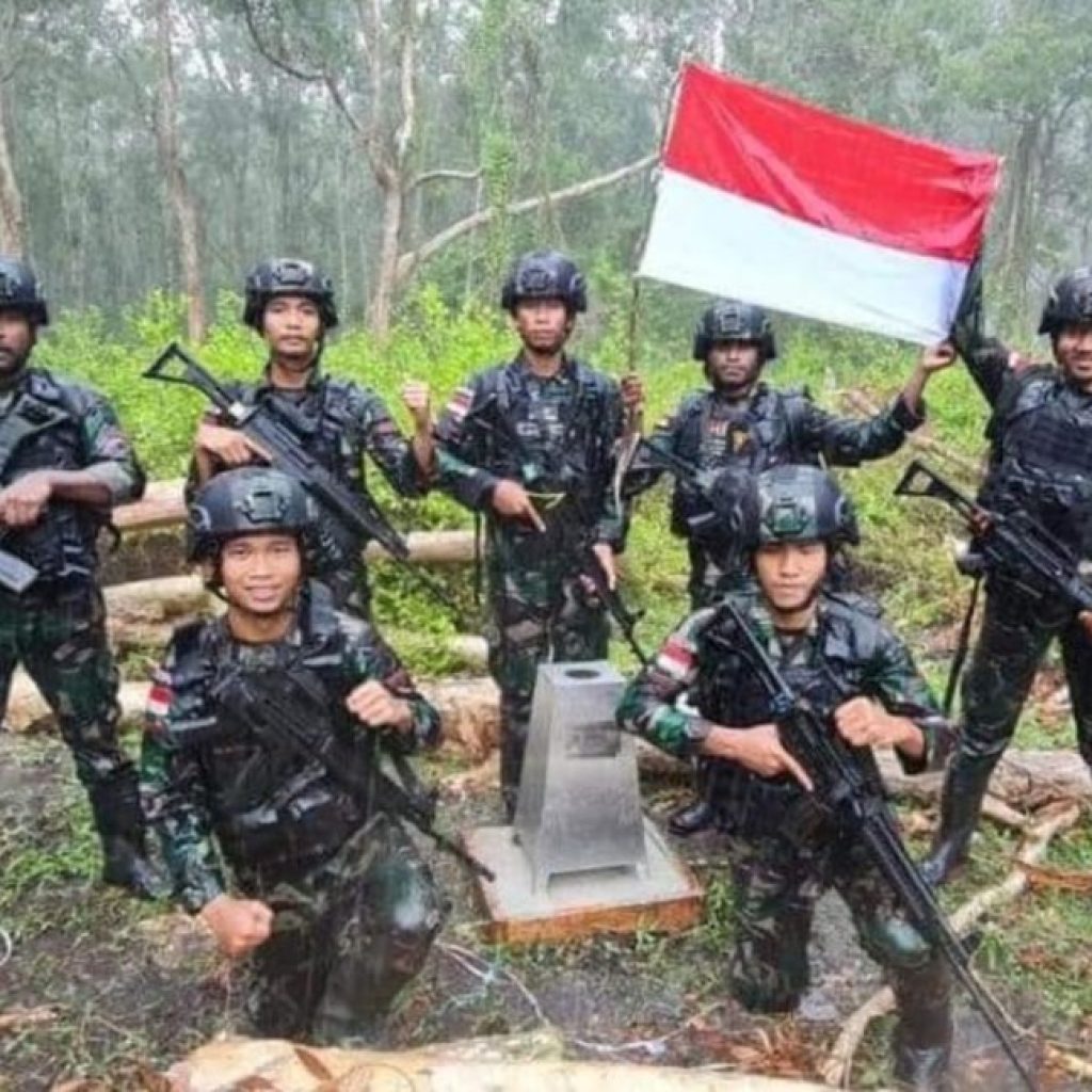 Pasukan Badak Hitam 511 Brawijaya Pastikan Posisi 102 Patok Perbatasan RI – PNG
