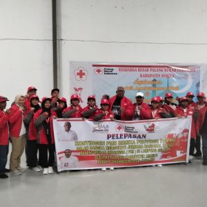 Johannes Rettob Lepas 23 Anggota PMR Kabupaten Mimika Ikuti Jumbara Nasional ke IX Lampung