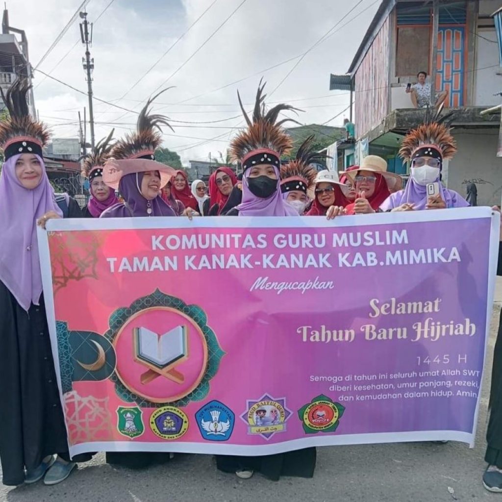 Sambut Tahun Baru 1445 Hijriyah, PHBI Kabupaten Mimika Gelar Pawai Taaruf
