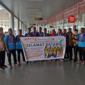 Juara Volly Antar Kabupaten se-Papua Tengah, SATP YPMAK Harumkan Nama Mimika