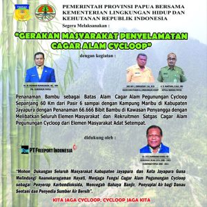 PT Freeport Indonesia Dukung Program Penanaman 66.666 Bibit Bambu di Cagar Alam Cycloop, Jaga Sumber Air Danau Sentani