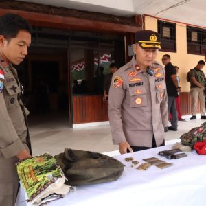 Sergap Markas KKB, Satgas Operasi Damai Cartenz Temukan Pucuk Pistol dan Puluhan Amunisi