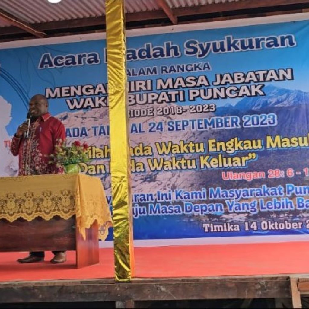 Akhiri Masa Jabatan, Wakil Bupati Puncak Pelinus Balinal Gelar Doa Bersama di Timika