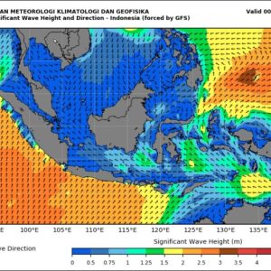 Waspada Gelombang Tinggi Hingga Empat Meter di Perairan Indonesia