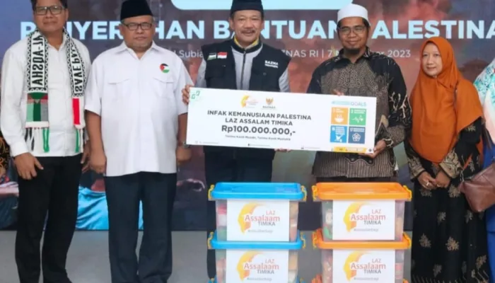 LAZ Assalaam Salurkan Bantuan Warga Mimika untuk Palestina Melalui BAZNAS RI