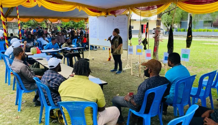 KPU Papua Tengah Dampingi Simulasi Pemilu Sistem Noken Kabupaten Puncak