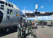 Pasca Penembakan Wings Air,Pesawat Hercules C-130 Skadron Udara 32 Mendarat di Bandara Nop Goliath Dekai Yahukimo