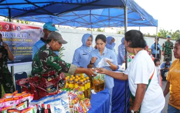 Jelang HUT TNI AU Ke-78, Lanud Yohanis Kapiyau Timika Gelar Bazar Murah