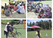Aksi Mulia Komunitas Pijar dan Ciwend, Arungi Sungai Demi Membawa10 Sepeda Untuk Murid Sekolah dan Petugas Medis di Atuka