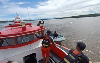Tidak Ditemukan Tanda-Tanda Keberadaan Korban, Pencarian ABK KM. Papua Jaya 02 yang Jatuh di Perairan Timika Ditutup
