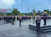 Polres Mimika Gelar Upacara Laporan Kenaikan Pangkat Pengabdian Anggota
