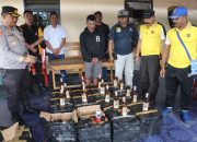 408 Botol Miras Ilegal Diamankan Tim Elang Rawa Sat Reskrim dan Sat Narkoba Polres Mappi