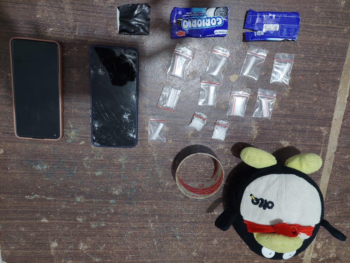 Barang bukti Narkoba jenis Shabu yang diamankan Sat Res Narkoba Polres Mimika.