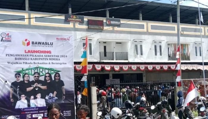 Kontradiksi Bawaslu Mimika, Kampanye Anti Politik Uang Tapi Bayar Ribuan Peserta Launching Pengawasan Pilkada Serentak