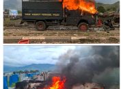 Dua Unit Mobil Dibakar OTK Saat Ibadah Syukur Bupati dan Wakil Bupati Jayawijaya