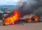 Wamena Ricuh, 3 Polisi dan 6 Warga Luka-Luka, 7 Kendaraan Dibakar